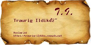 Traurig Ildikó névjegykártya