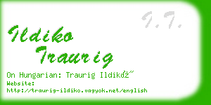 ildiko traurig business card